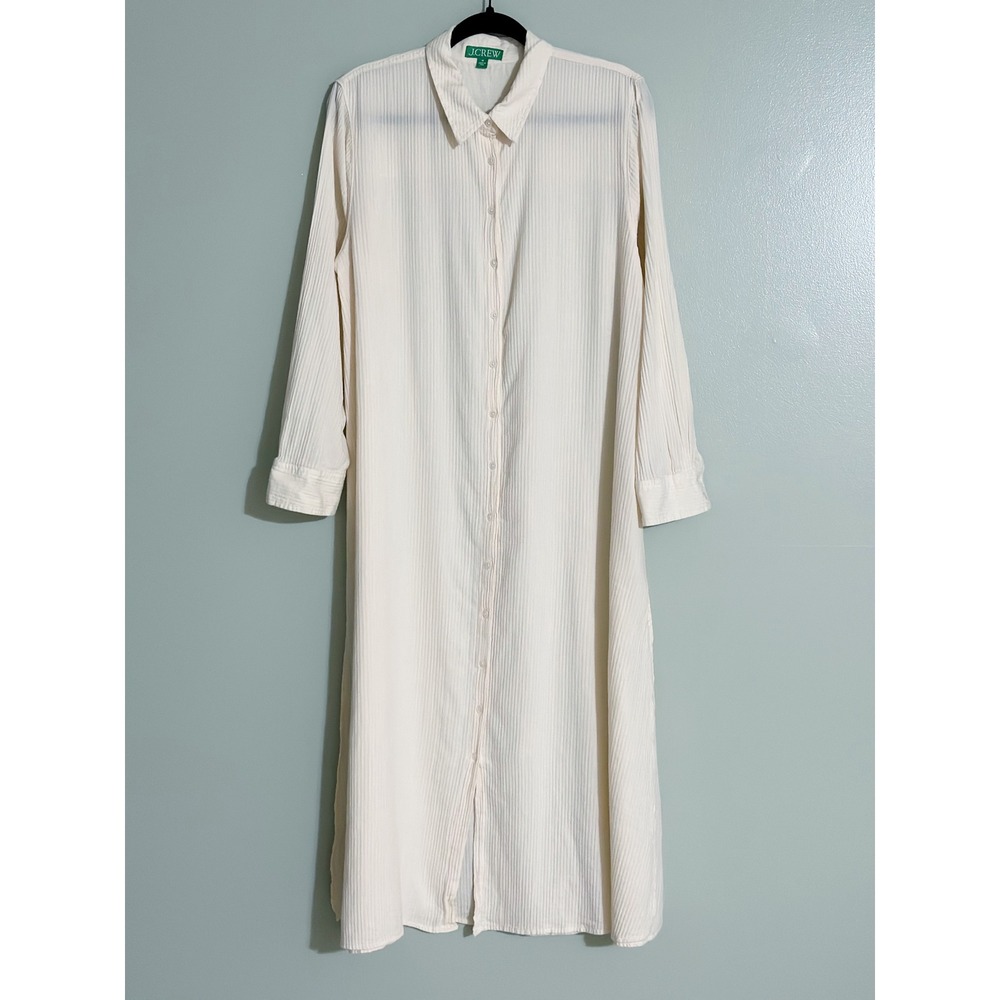 J.Crew Long Beach Airy Gauze Shirt in Warm Sesame Size Medium